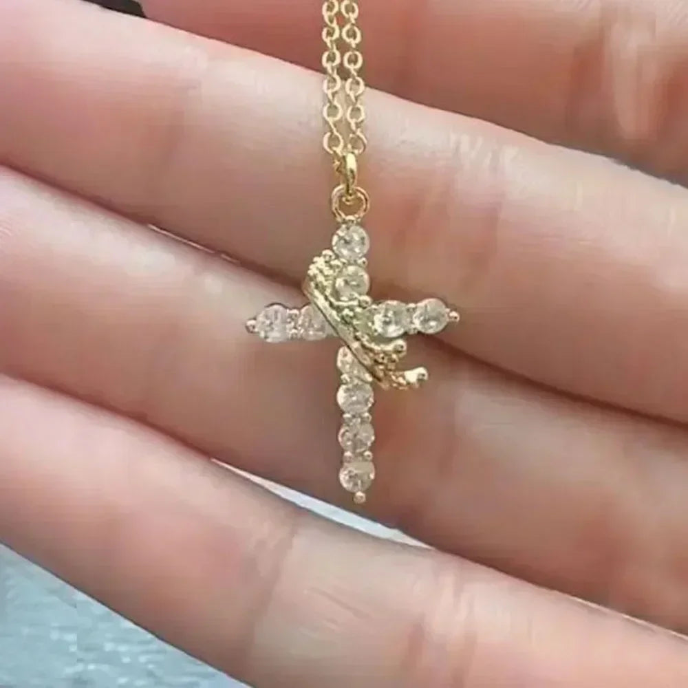 Cross Crown Faith Necklace