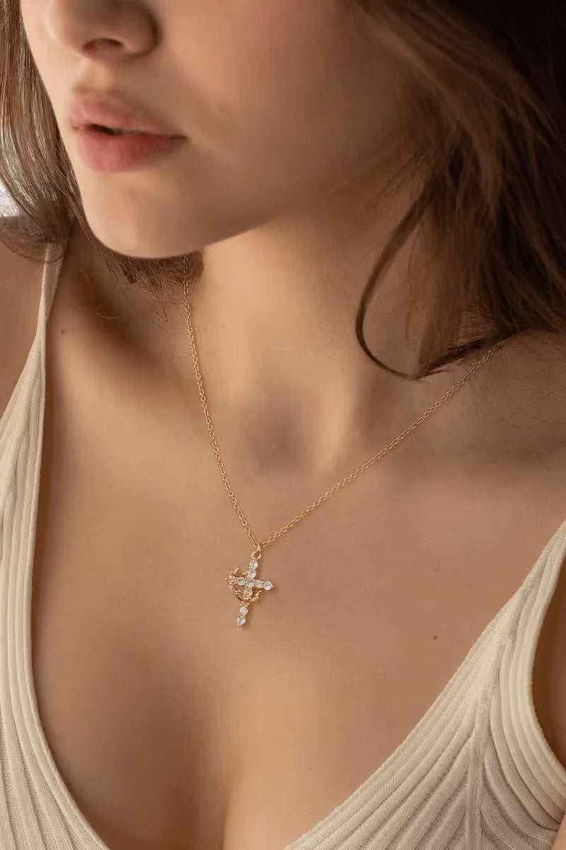 Cross Crown Faith Necklace